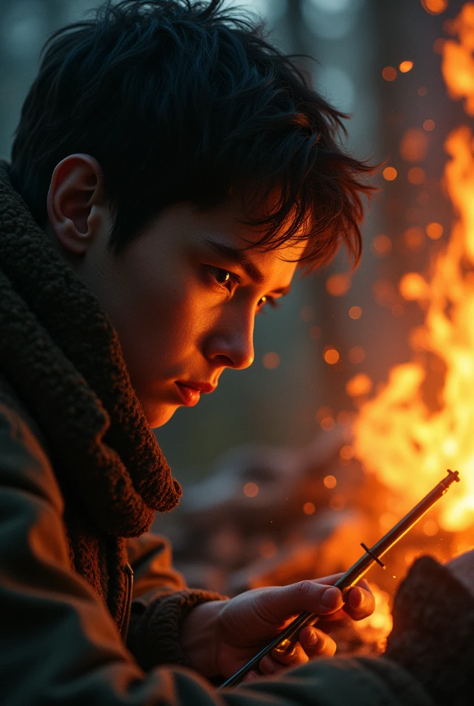 The other day I was watching her very closely, so close that I could taste the fire, that smell of burning wood....