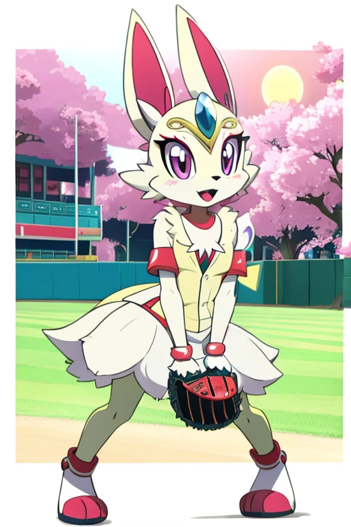 Furry female mantis alola pokemon sun and moon fursuit mascot baseball style 