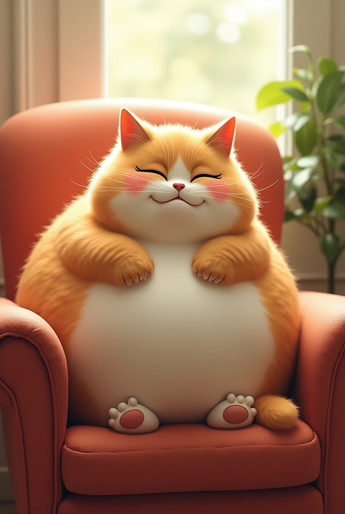 Fat roundy cat without legs,just a ball
