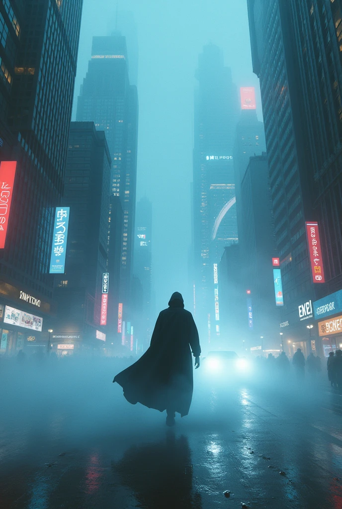 High speed infinity
at night in ghost mode fog
Cyber city