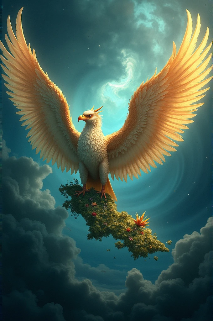 The map of Honduras with wings