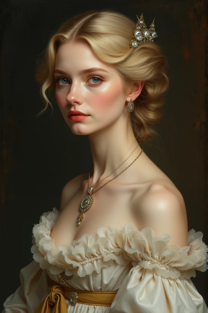 Nice blonde woman from the past(no back ground)