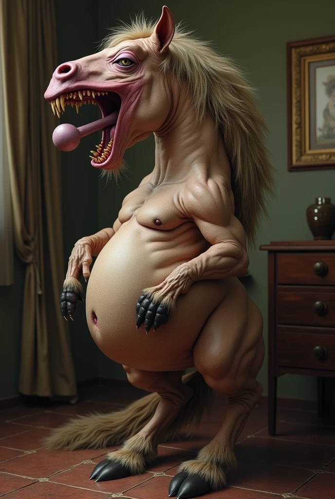 ((((solo, realistic, photorealistic, photo, photography, 8k uhd, ultra-detailed, feral, huge canine pussy, urine, huge anal dildo, POV)))), hyper realistic, ultra detailed image of a terrordog, fat, feral, thick thighs, sexy thighs, solo, shaded, intricate, realistic, detailed background, dark skin, (saliva:0.8), monster, claws, (short tail:0.8), ((((hands on breast, excessive lactation, huge anal tapering penis, anatomically correct penis, panting, aroused, urine shot, urine on body, lying back, penisbiggerthanbody, hyper belly inflation)))), estrus. multi breast, multi nipple, hyper Teats, thick nipples, long nipples
