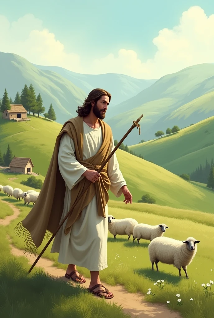 make Jesus go and look for the lost sheep 2d