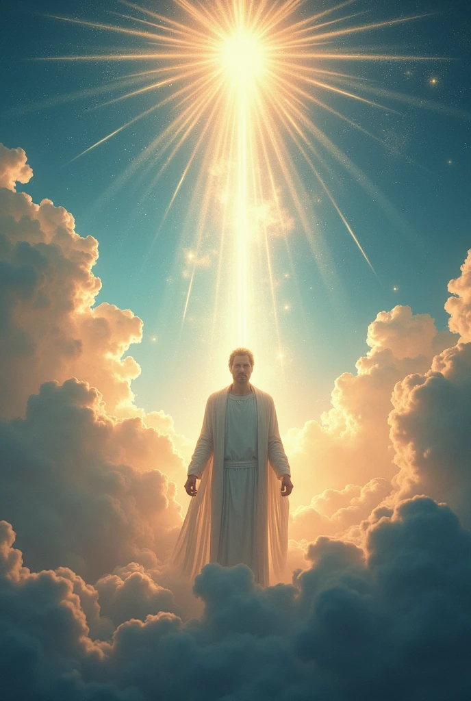 A man stand in heaven