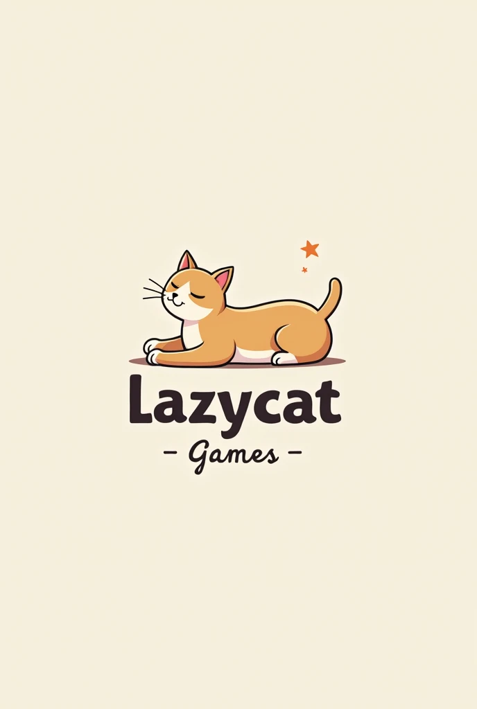 A company logo called LazyCat Games, with a cat stretching