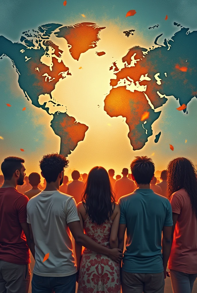 Capa de um single musical, o nome do single seria one nation.