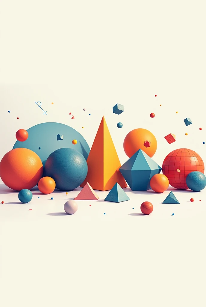 generates a horizontal image of educational geometric bodies for a cover