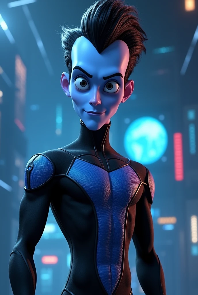 Megamind movie with hair and maintenance suit