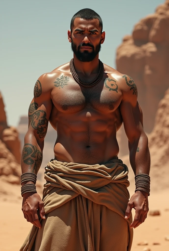 morroccan boy worrior with out cloths