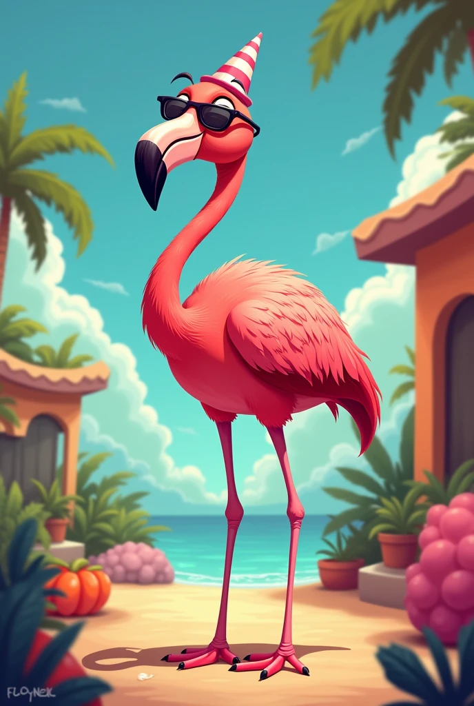 Give me funny flamingo pic
