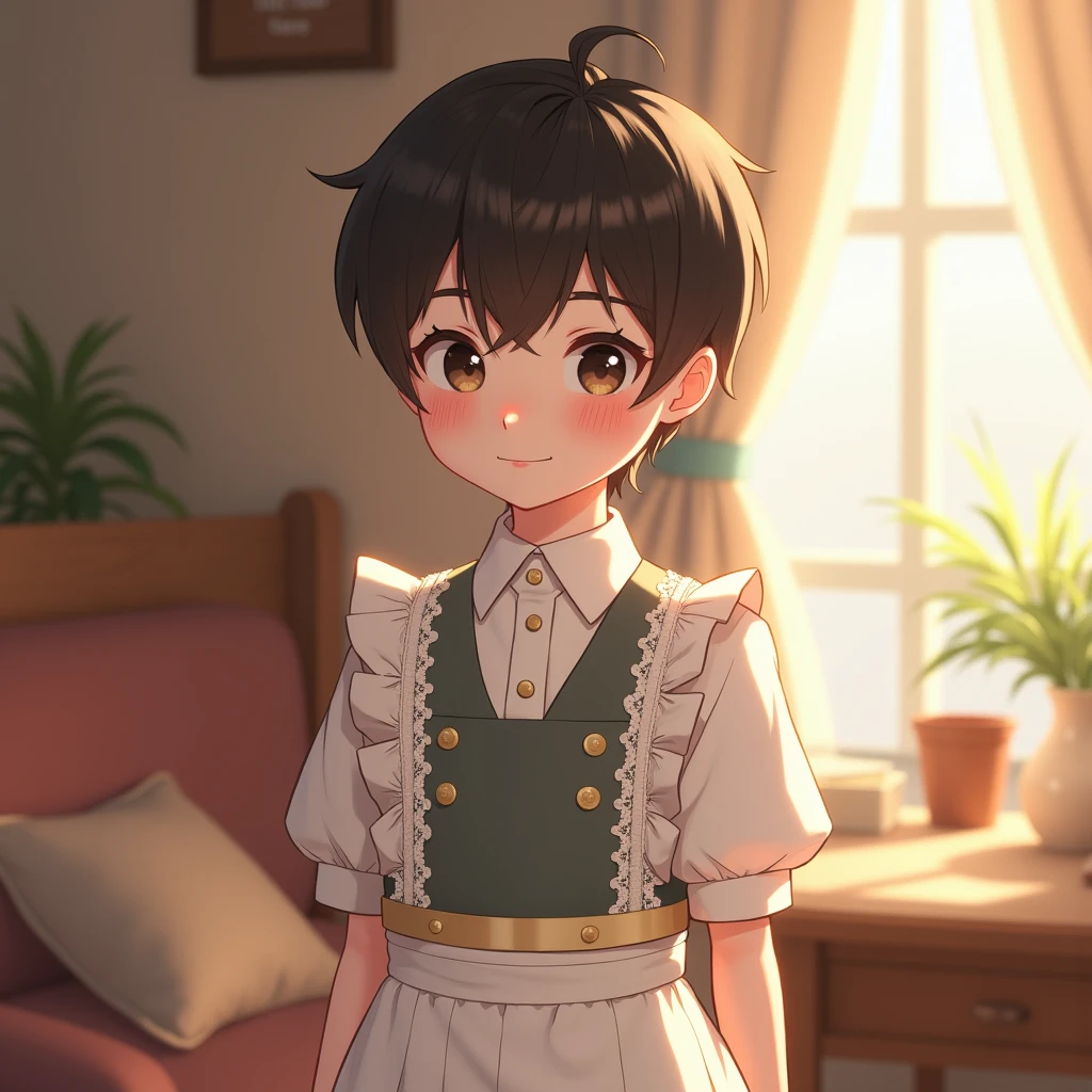 Kotean cute boy in a maid outfit
