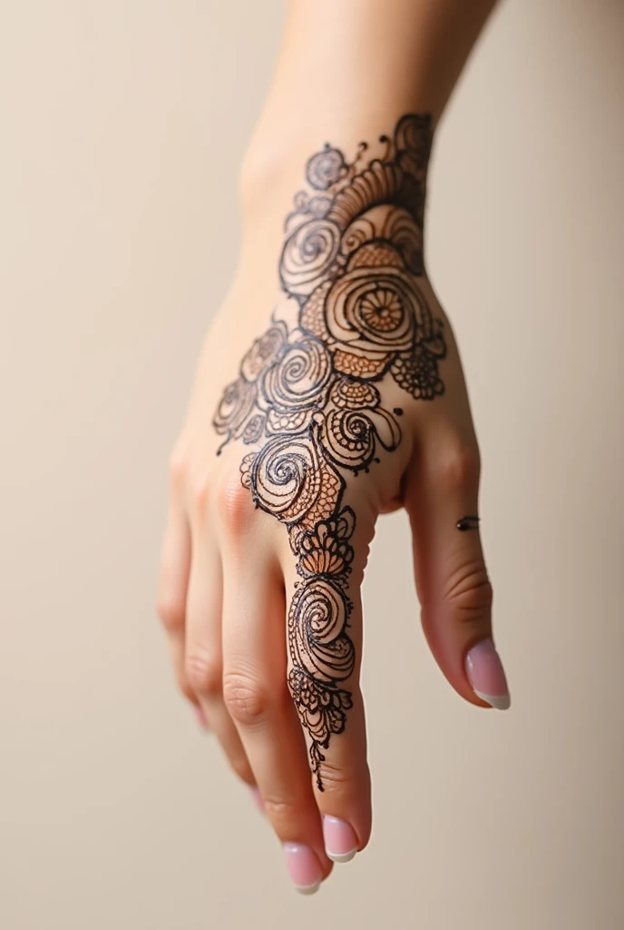 generate modern Traditional mehndi design on hand