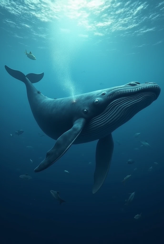 Huge whale in love