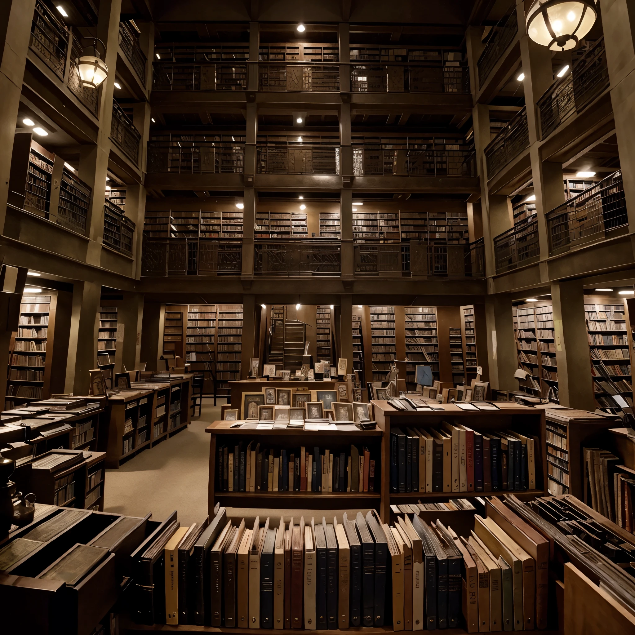 Photo of a library, with several books of various titles, among them harry potter, Lord of the Rings, and black tower