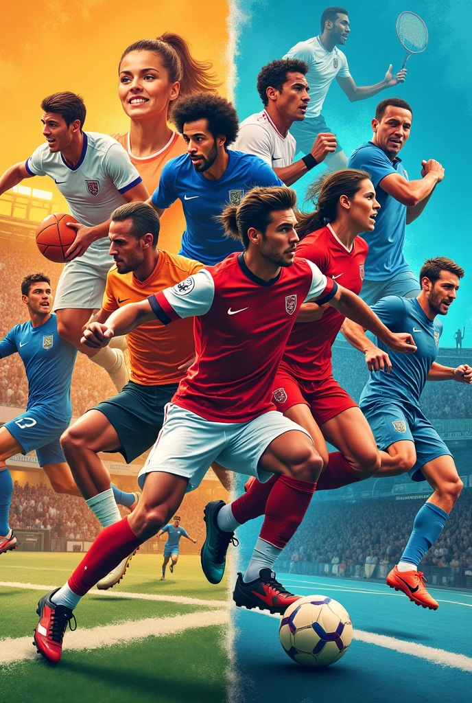 Cover of many images of various sports

