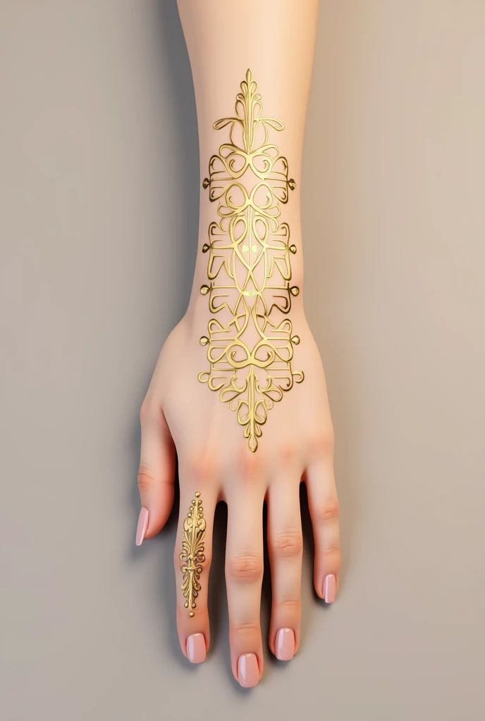 generate modern Gol Tikki mehndi design on hand
