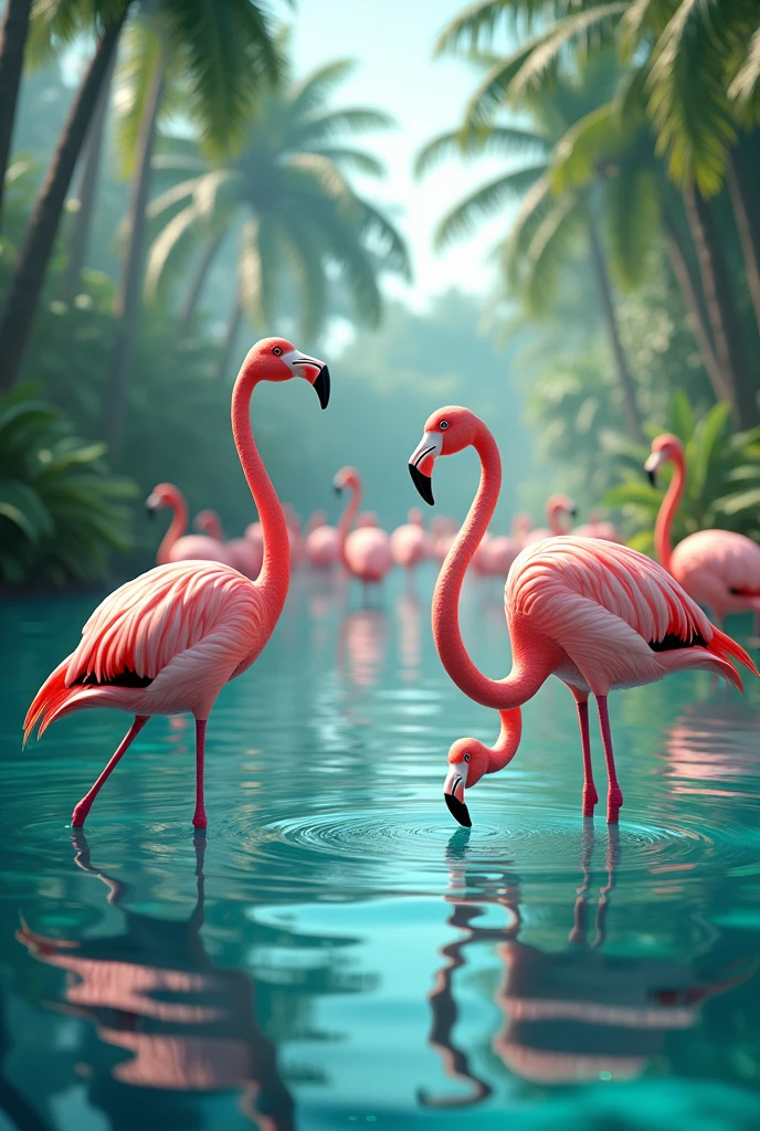 Give me flamingo swming pic