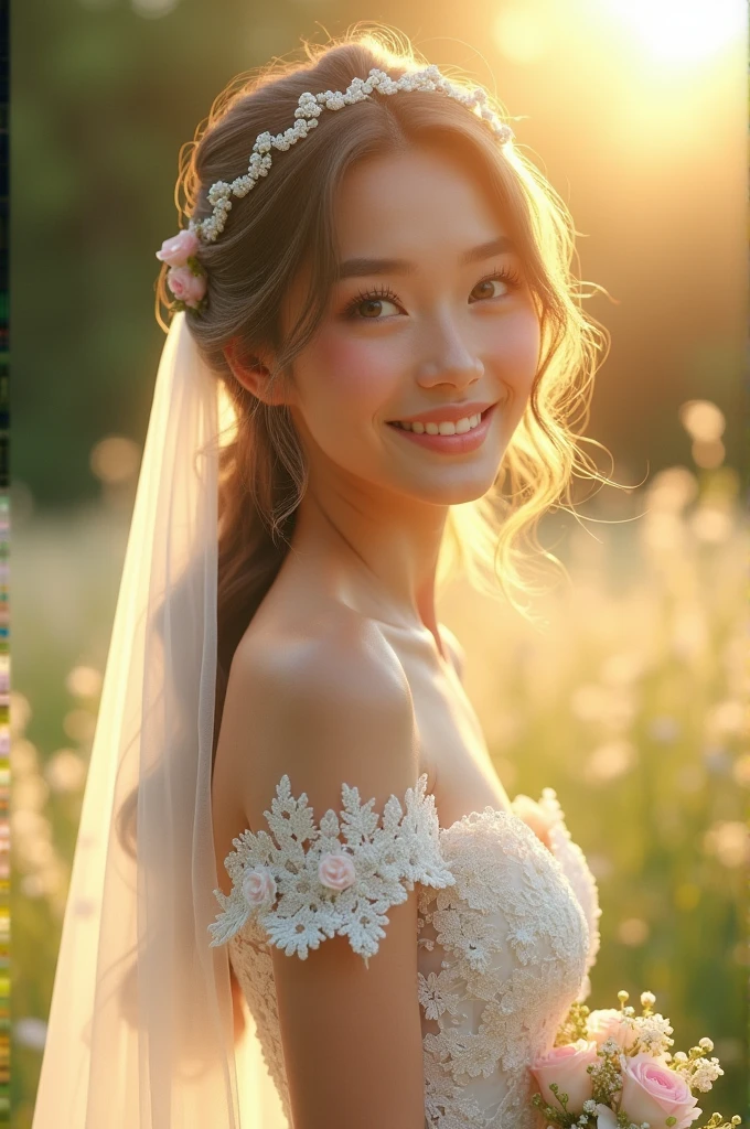 Woman  happy wedding 