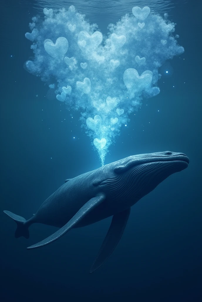 Blue whale breathing hearts