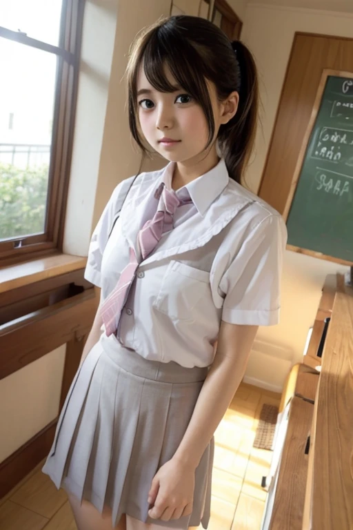 Faces of schoolgirls