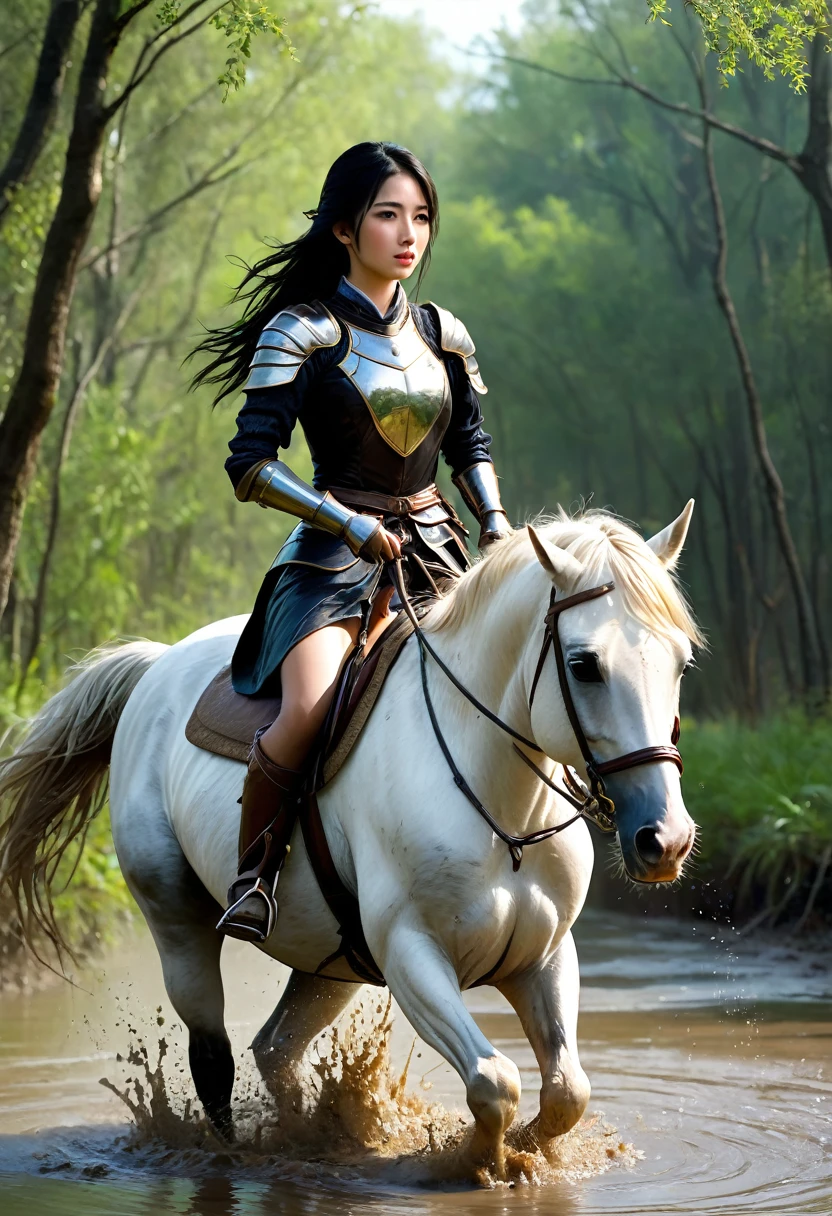 horse stucked,Girly,Cute apprentice female knight,Alayna uses her whip to encourage her horse, who is sinking into a hopeless swamp.,fantasy,beautiful womans and horses,Anatomically correct構図,stuck in mud,(((masterpiece))),(((Highest quality))),((Tabletop:1.4, Highest quality)), (Realな写真:1.4), in the muddy ,dirty swamp,black hair and white horse ridden by girl meet with an accident that it fall over sticky swamp,
((3 cute girl knight)),rodeo,horse standing,Surprised face,stumble,aggressive,slouch,horse standing, prancing horse in pitfall,cute,Napoléon horse sliped in pitfall,in the pitfall,Uplifting,Knight Princess,
(超High resolution:1.2),, wonderful, Very detailed CG Unity 8k wallpaper, Very detailed, High resolution,fat horse ridden by japanese girl,Double,My beloved horse is submerged in a swamp,Mud Splash,
Soft Light, Woman riding a beautiful detailed horse, Droopy eyes,Very detailedな目と顔, Beautiful and exquisite nose, Beautiful and exquisite,  horse ridden by a girl can't stand up because its drowned in the sticky muddy pitfall:10.0 ,Displeased face:4.0,Real,Stir,Anatomically correct,action horse riding scene while struggle fighting