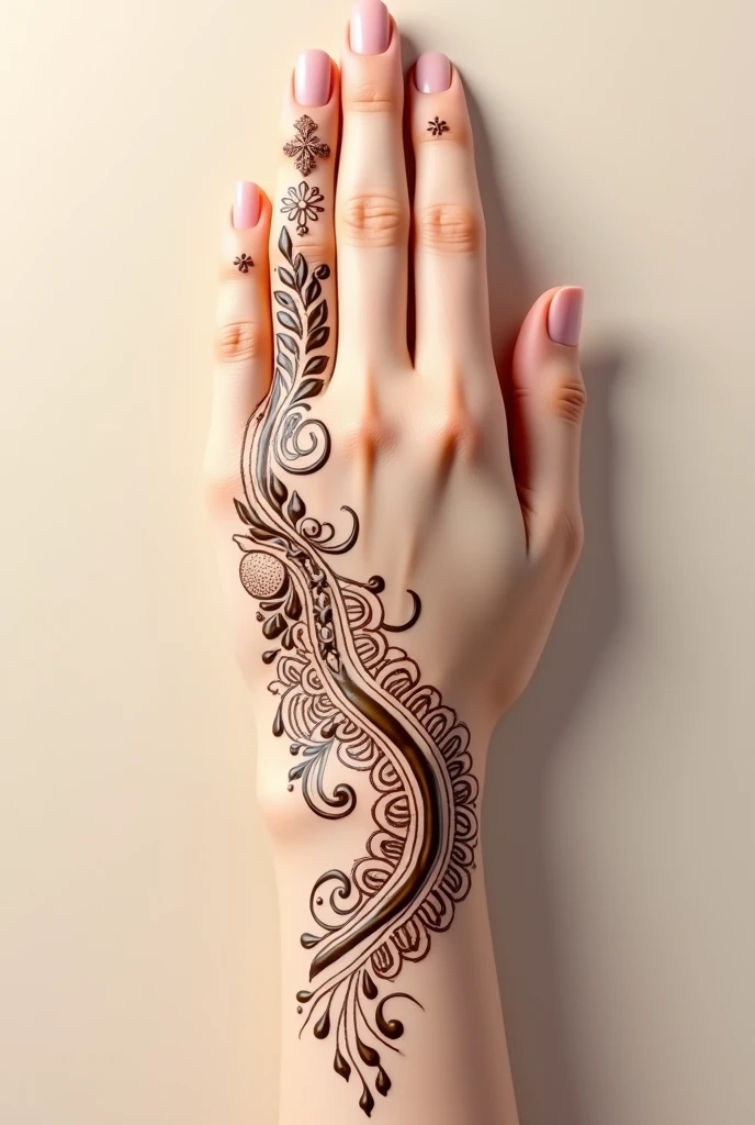 generate modern Karwa Chauth Special mehndi design on hand