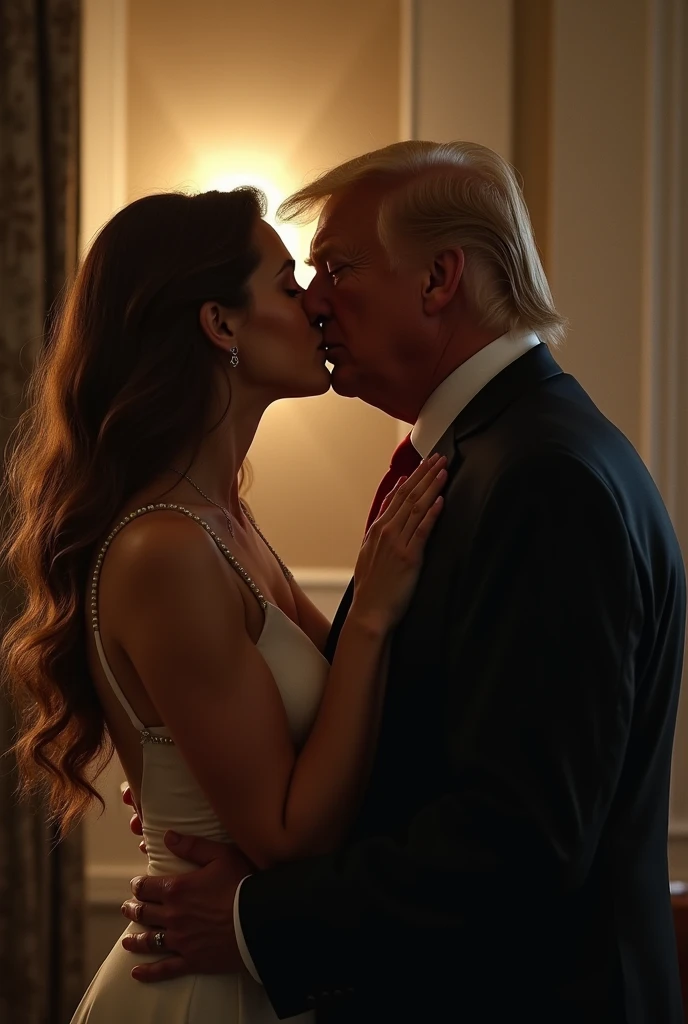 Donald trump's kiss with girl