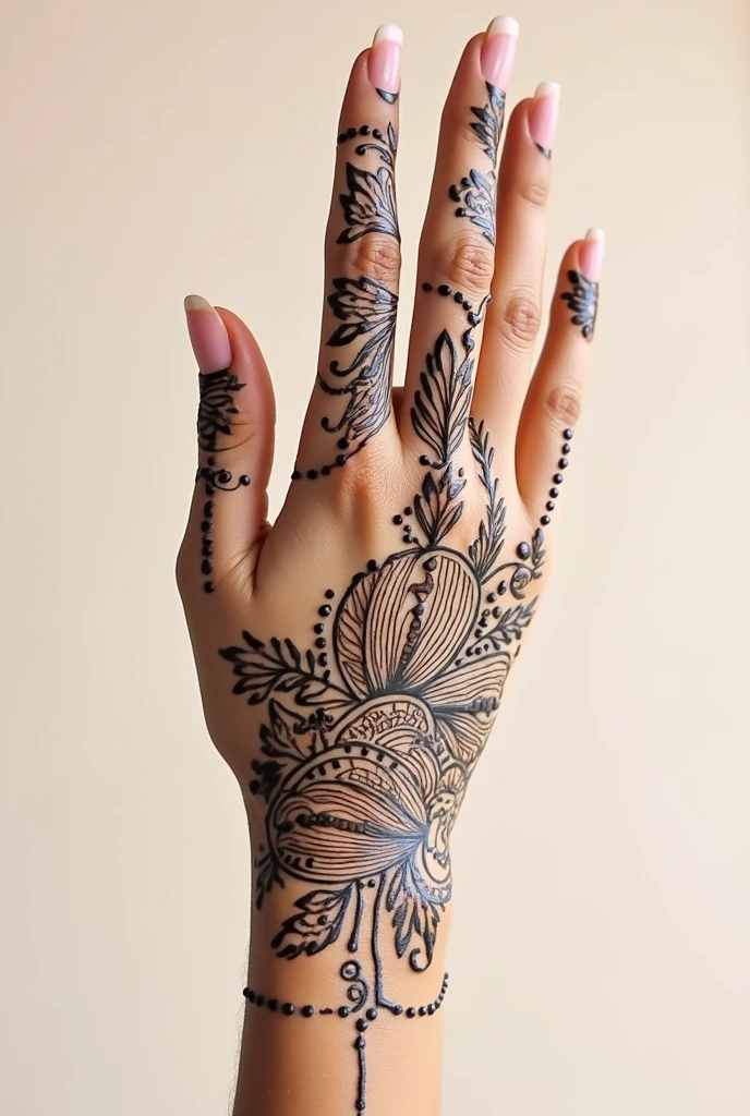 generate modern Rajasthani mehndi design on hand