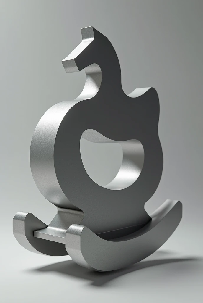 "Please, Create a 3D model of a conical cam and its respective rocker arm in the shape of a horse. The conical cam must have a base diameter of 100 mm and a height of 50 mm., with a cutting angle of the plane of 30 degrees. The material must be aluminum with surface treatment to reduce friction..
The rocker arm must have a diameter of 20 mm and a length of 30 mm., Made of steel with surface treatment for durability. The rocker arm should be shaped like a rocking horse and should be designed to follow the conical profile of the cam..