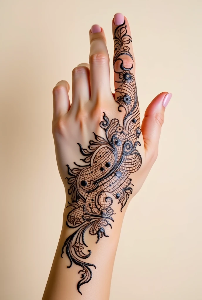 generate modern Karwa Chauth Special mehndi design on hand