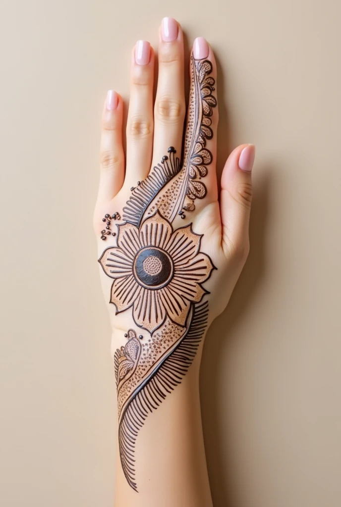 generate modern Traditional mehndi design on hand