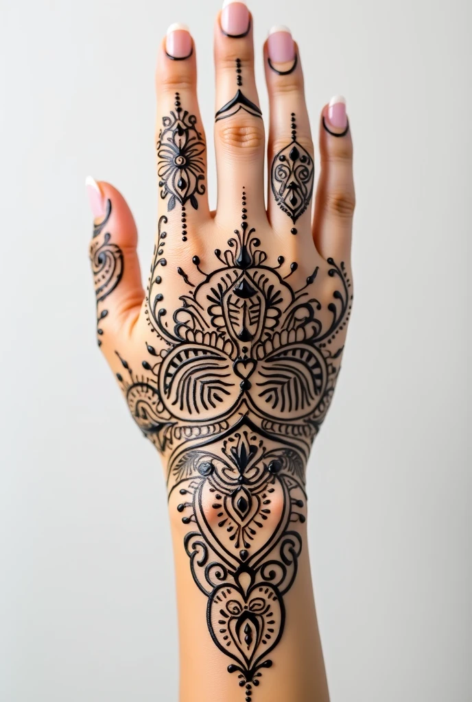 generate modern Rajasthani mehndi design on hand