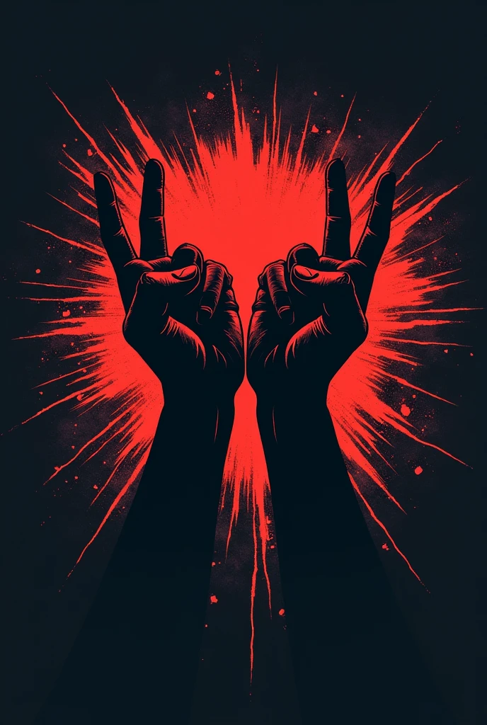 Logo for hacker with the boom of anonymous hands