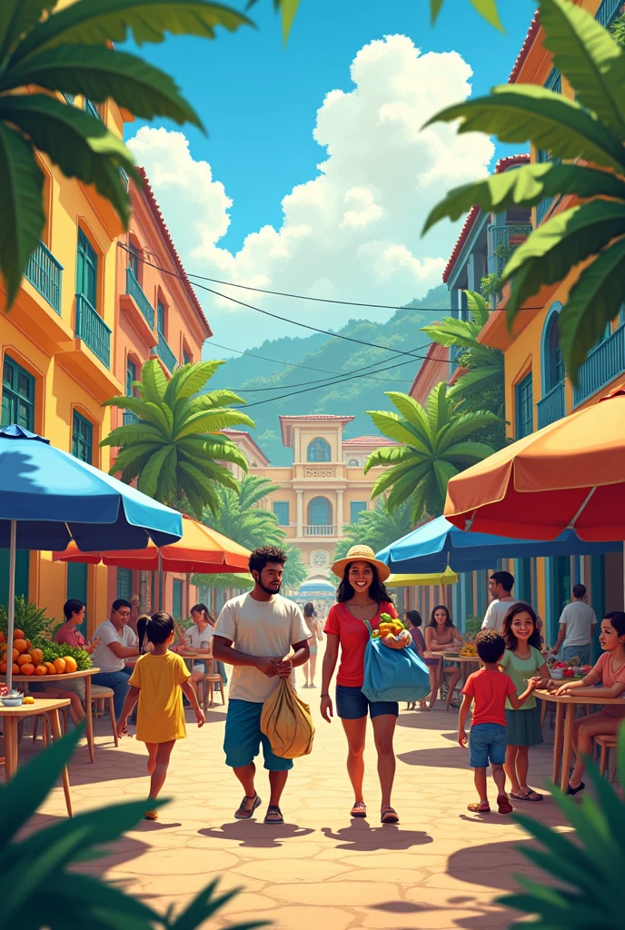 Create an image that reflects everyday Brazilian life
