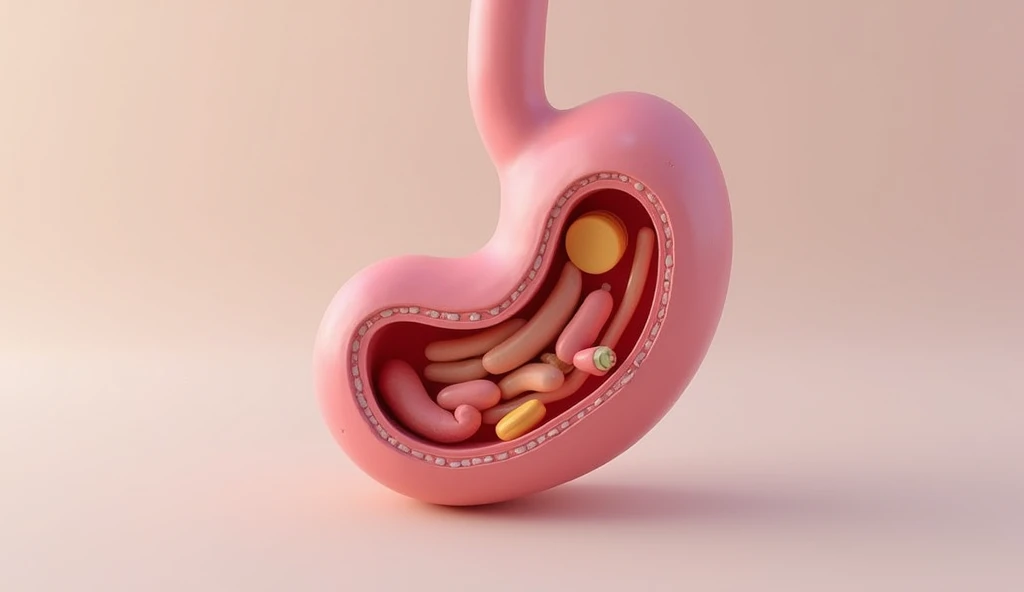 3D animation of stomach