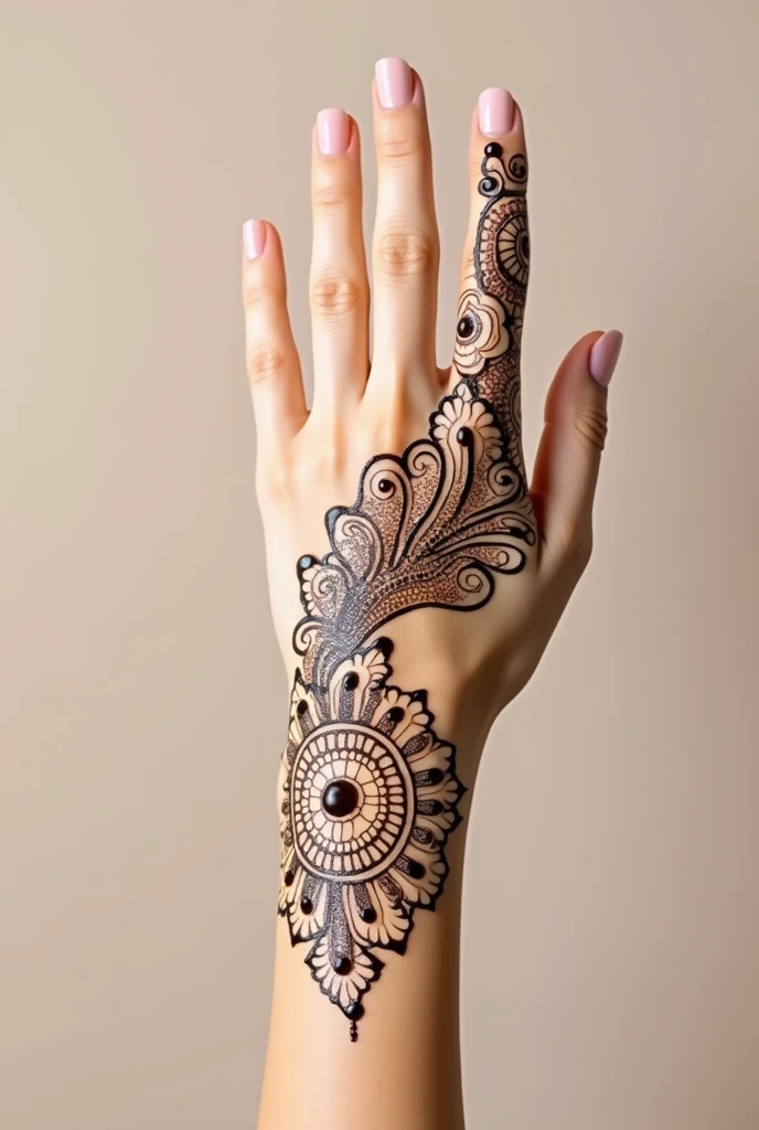 generate modern Traditional mehndi design on hand
