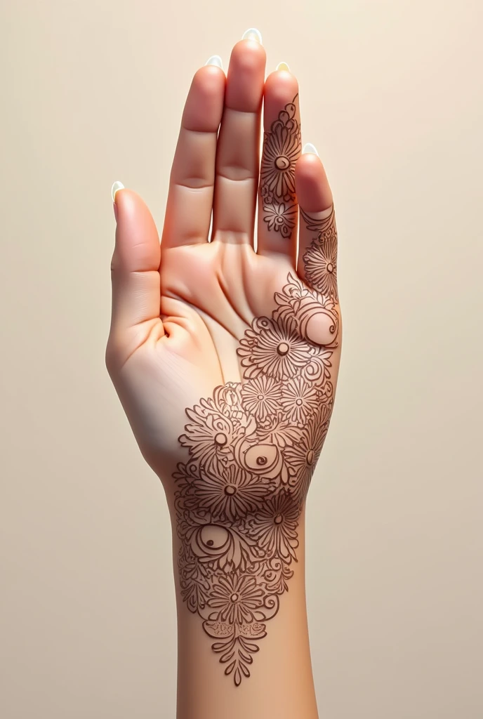 generate modern Karwa Chauth Special mehndi design on hand
