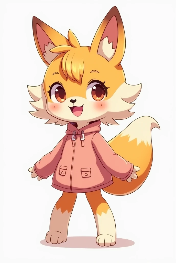Furry anime character women game design not realistic art without background