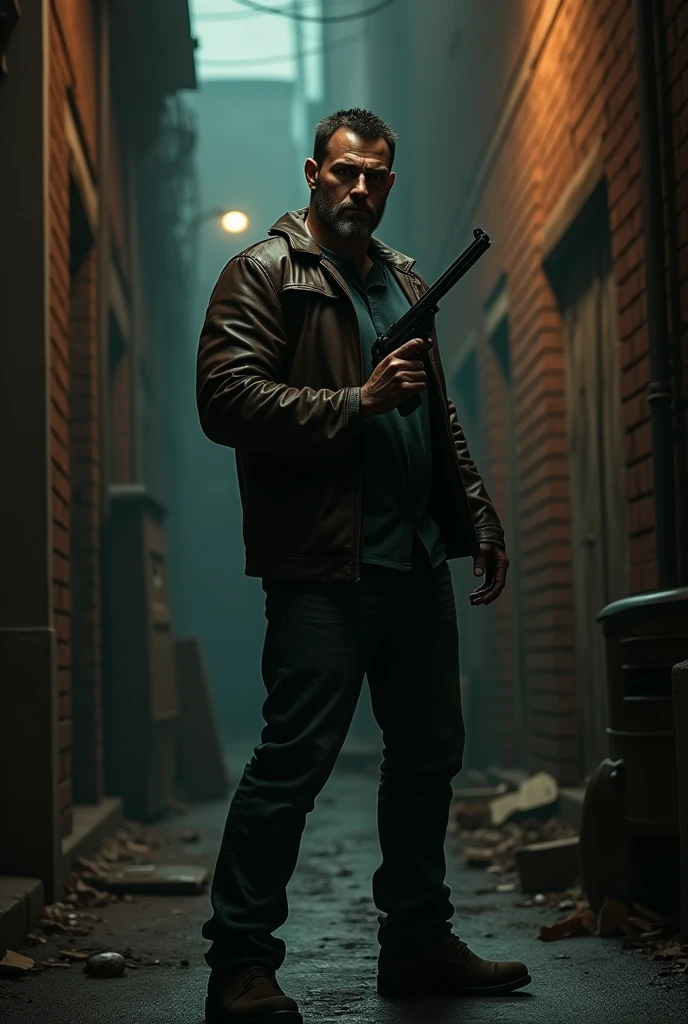 A man holding a gun