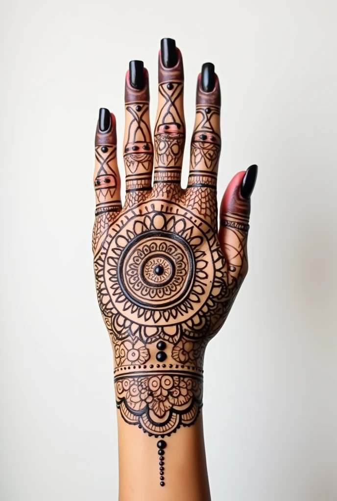 generate modern Rajasthani mehndi design on hand