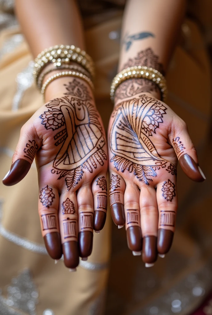 generate modern Shadi Special mehndi design on hand