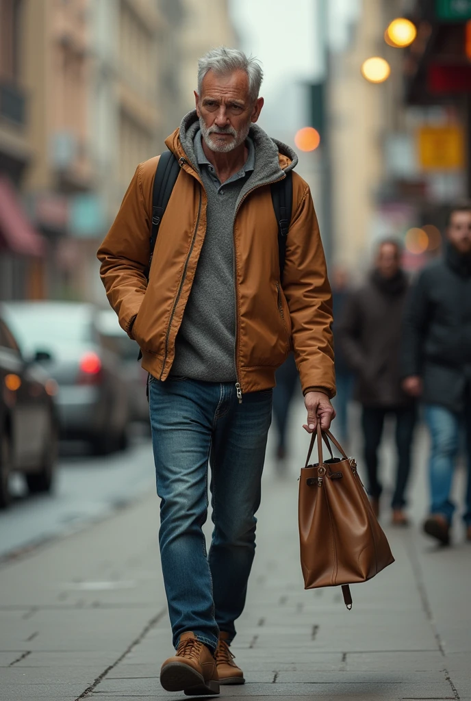 walking down the street, not starring at the camera. Ultra realistic. photography quality. real skin.
