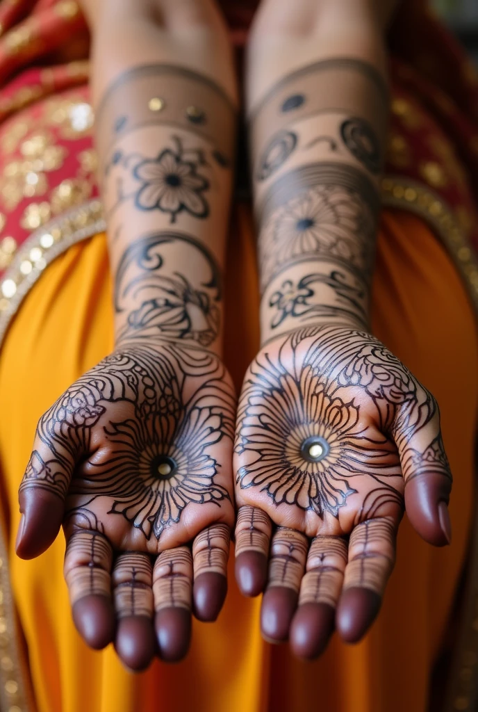generate modern Shadi Special mehndi design on hand