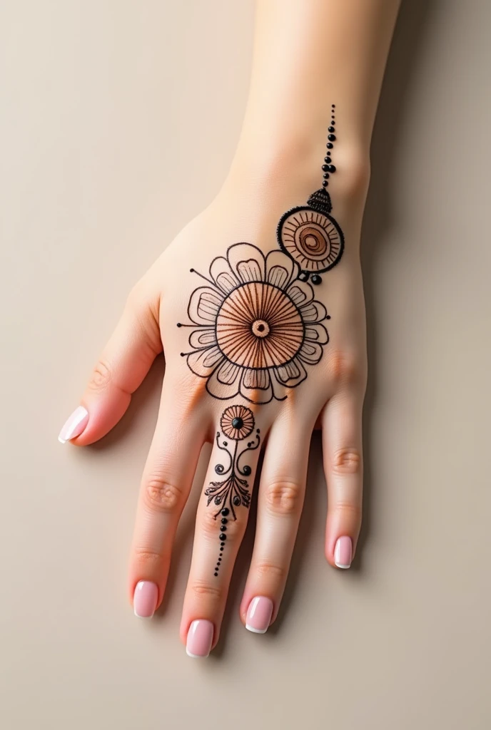 generate modern Traditional mehndi design on hand
