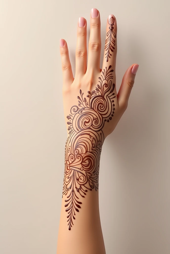 generate modern Arabic mehndi design on hand