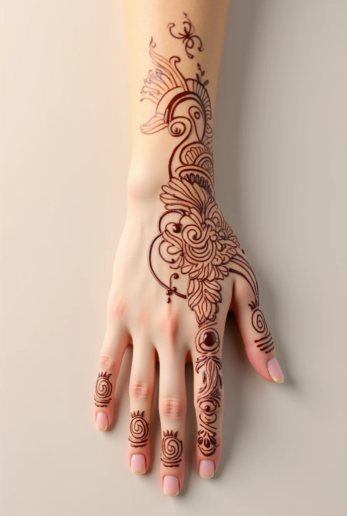 generate modern Arabic mehndi design on hand