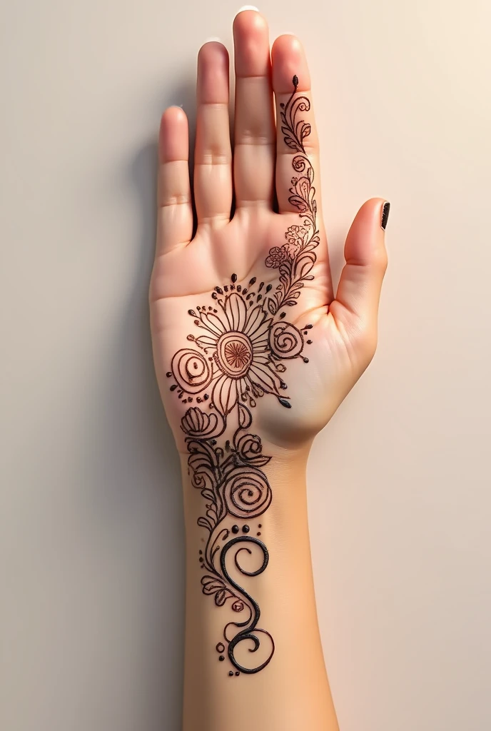 generate modern Karwa Chauth Special mehndi design on hand