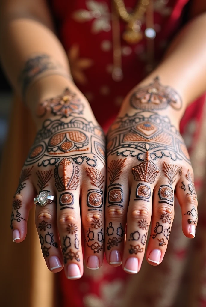 generate modern Shadi Special mehndi design on hand