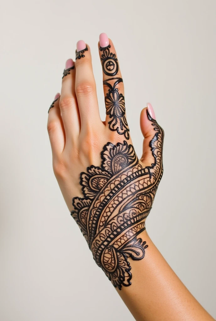generate modern Rajasthani mehndi design on hand